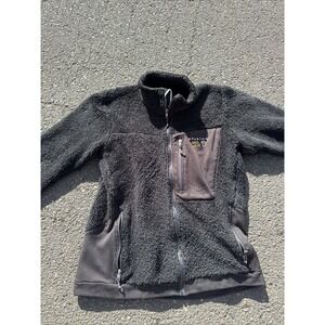 Mountain‎ Hard Wear Womens Size 14 Black Fleece Zip Up Collared Jacket